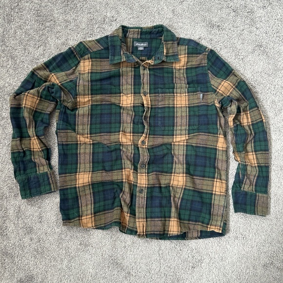 Eddie Bauer Classic Fit 100% Cotton Flannel - Picture 1 of 7